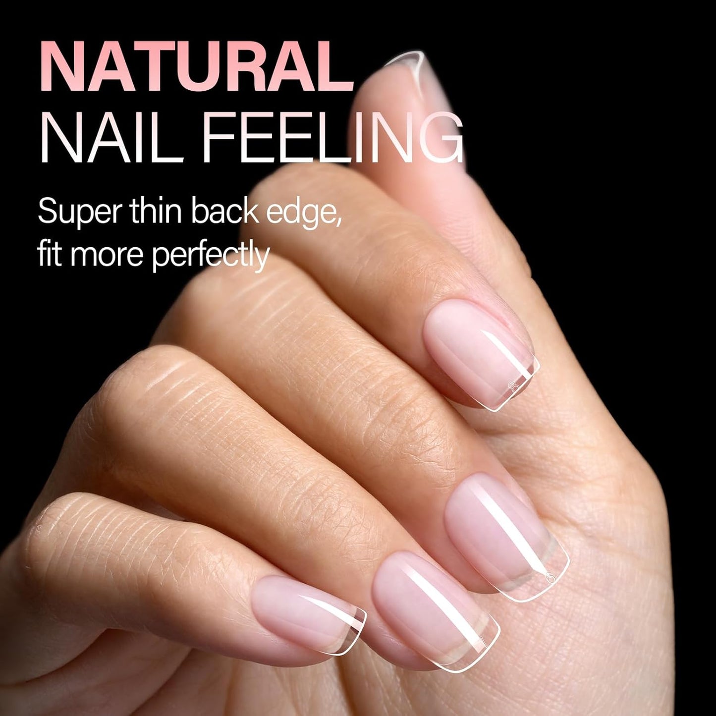 AILLSA Short Square Nail Tips, Fake Thickened Half Matte Nails Tips, Pre-shaped Press on False Nail Tip for Nail Salon 450PCS 15 Sizes with Storage Box-BrightBean Baby