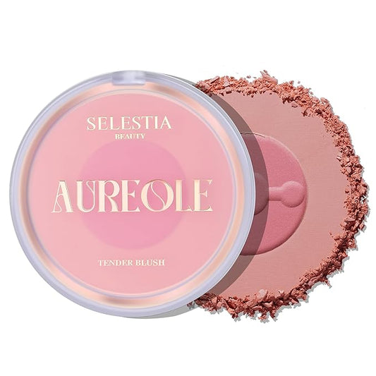 Blush Duo Aureole - High Pigmented Pink Blush for Cheeks - Blush Powder with Matte Finish - Easy-to-Blend Texture - Mix or Use Separately, 0.53 Oz-BrightBean Baby