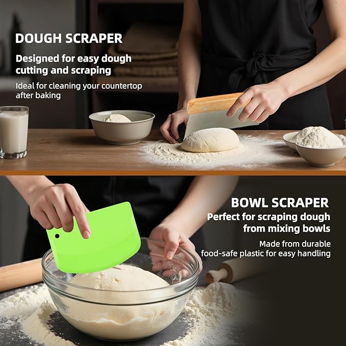 Sourdough Starter Kit, Sourdough Bread Baking Supplies, Bread Proofing Basket, sourdough starter jar, Sourdough Bread Basket, Sour Dough Kit Tools, Bread Making Tools Kit, GISNPA proofing box