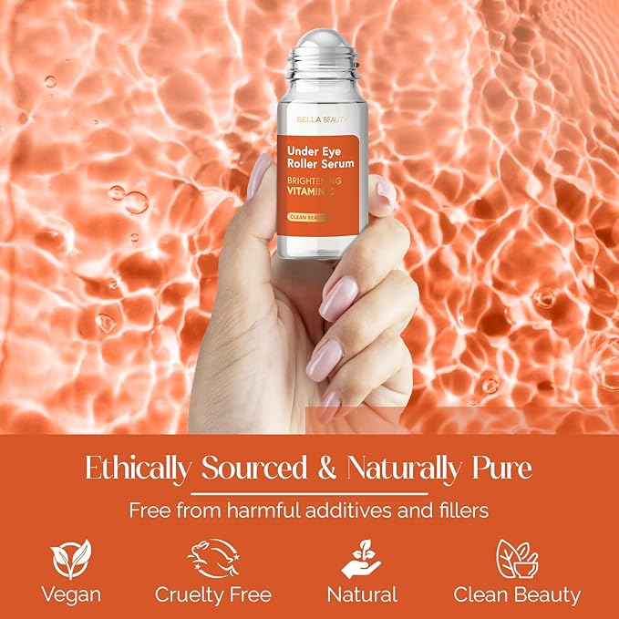 Eye Roller Serum with Vitamin C & Niacinamide - Eye Serum for Puffiness & Fine Lines - Anti Aging Korean Skin Care - 1.69 Fl Oz./50ml-BrightBean Baby