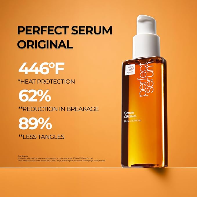 Mise En Scene PerfectSerum Original - HairOil for Frizzy & Dry, Hydration and Nutrition Hairy Essence for Damage Care, Korean HairCare Product, Hair Serum 2.71 Fl. Oz.-BrightBean Baby
