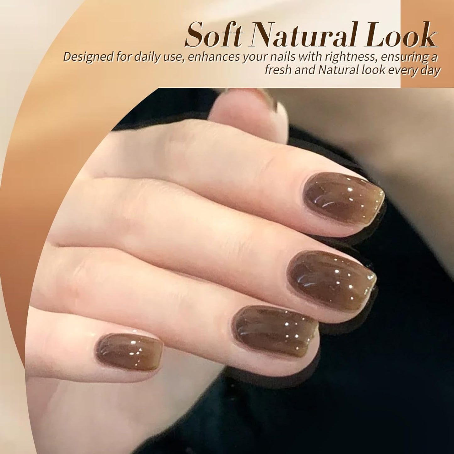 Born Pretty Jelly Gel Nail Polish Fall Winter Brown Chocolate Nude Skin Tone Milky White Gel Polish Neutral Beige Khaki Gel Polish Kit Nail Art Kit for Salon Manicure and DIY at Home 6PCS 7ML-BrightBean Baby