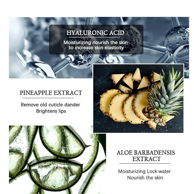 2PC Lip Balm Fade Dark Pigment Whitening Moisturizing Lip Hyaluronic Acid Exfoliating Dead Skin Lightening Lip Care (Red)-BrightBean Baby
