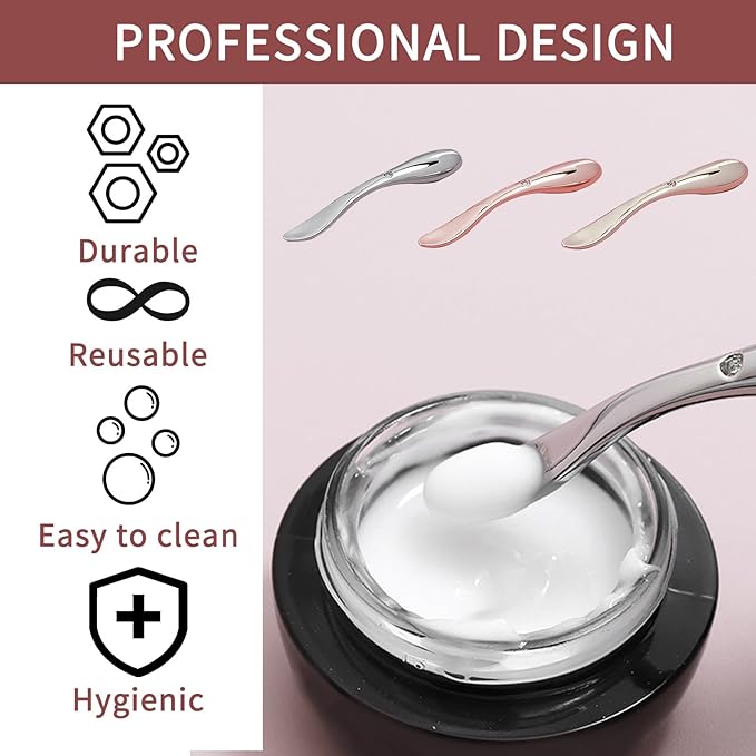 NIIIYTYB3 Pcs Eye Cream Applicator Tool Metal Eye Massager Wand 2 in 1 Zinc Alloy Roller for Under Eye Face Applicator Moisturizer Wand Stick with Spatula Mini Skincare Cosmetic Spatulas-BrightBean Baby