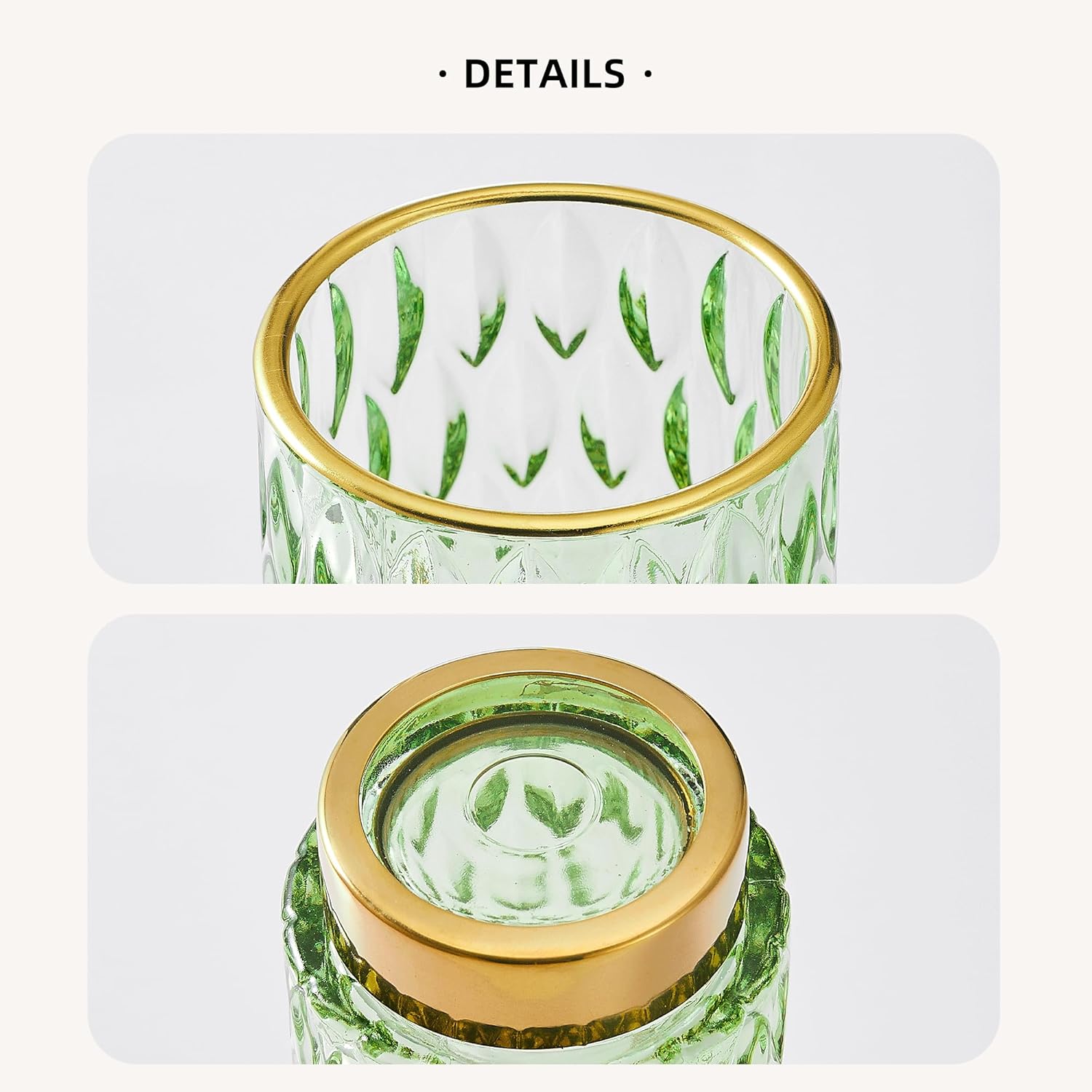 Makeup Brush Holder Organizer,Toothbrush Holders,Desk Pen Pencil Holder,Multifunctional Vintage Glass Brush Cup（A39-1-US）-BrightBean Baby