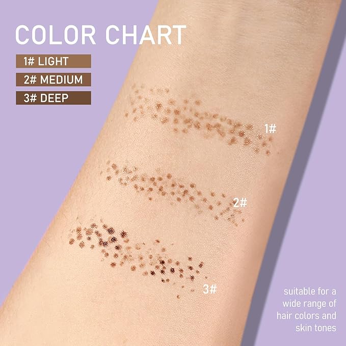 Freckles Stamp Pen, Resistant Faux Liquid Freckle Makeup, Waterproof Sweatproof Quick Dry Long Lasting, Natural Lifelike Sunkissed Matte Finish Fake Freckle Pen-LIGHT-BrightBean Baby