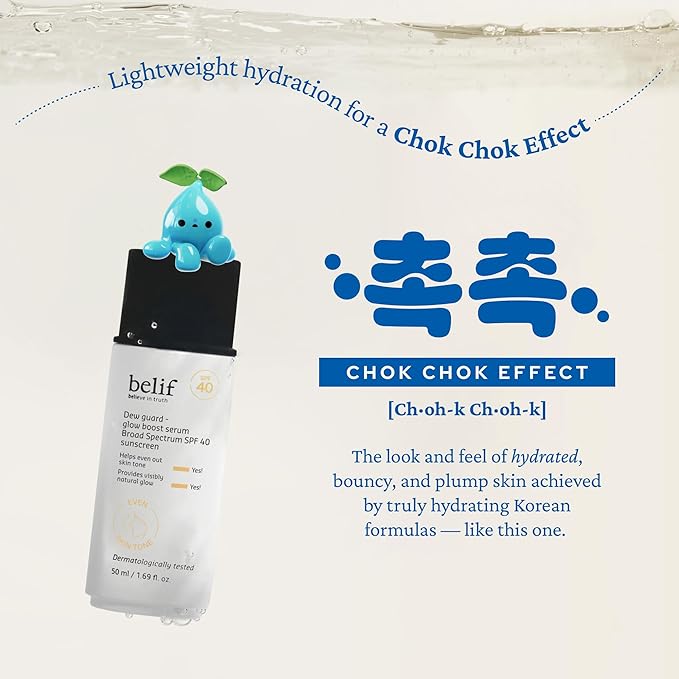 belif Dew Guard Vitamin C Glow Tint SPF 40 - Niacinamide, Hyaluronic Acid, Glow Booster + Serum + UVA/UVB Protection, Korean Tinted Mositurizer, 1.69 fl. oz-BrightBean Baby