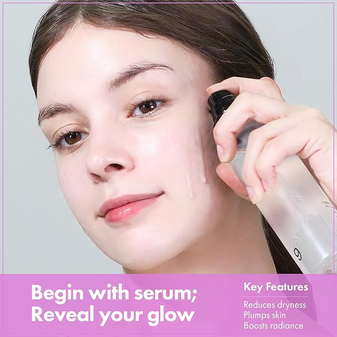 9 Peptide Skin Booster Serum, Niacinamide & Hyaluronic Acid Skin Renewal Boosting Facial Essence for All Skin Types, Korean Skin Care, Paraben Free, 150ml, 5.07 fl.oz.-BrightBean Baby