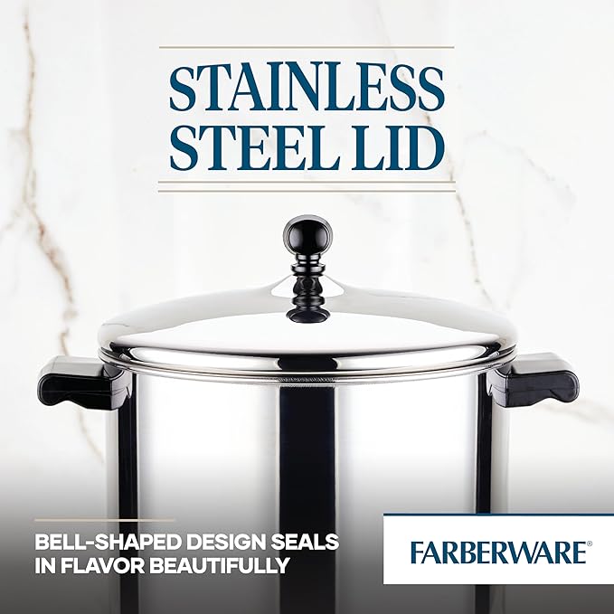 Farberware Classic Stainless Steel 8-Quart Stockpot with Lid - Silver