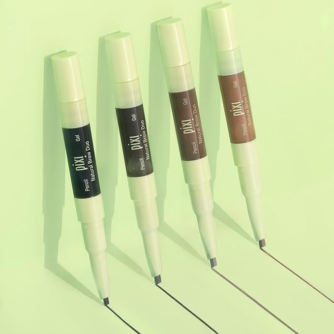 Pixi Natural Brow Duo - Natural Blonde, Precision Pencil & Tinted Gel, Waterproof Brow Shaper for All-Day Hold, Paraben-Free, 0.2oz-BrightBean Baby