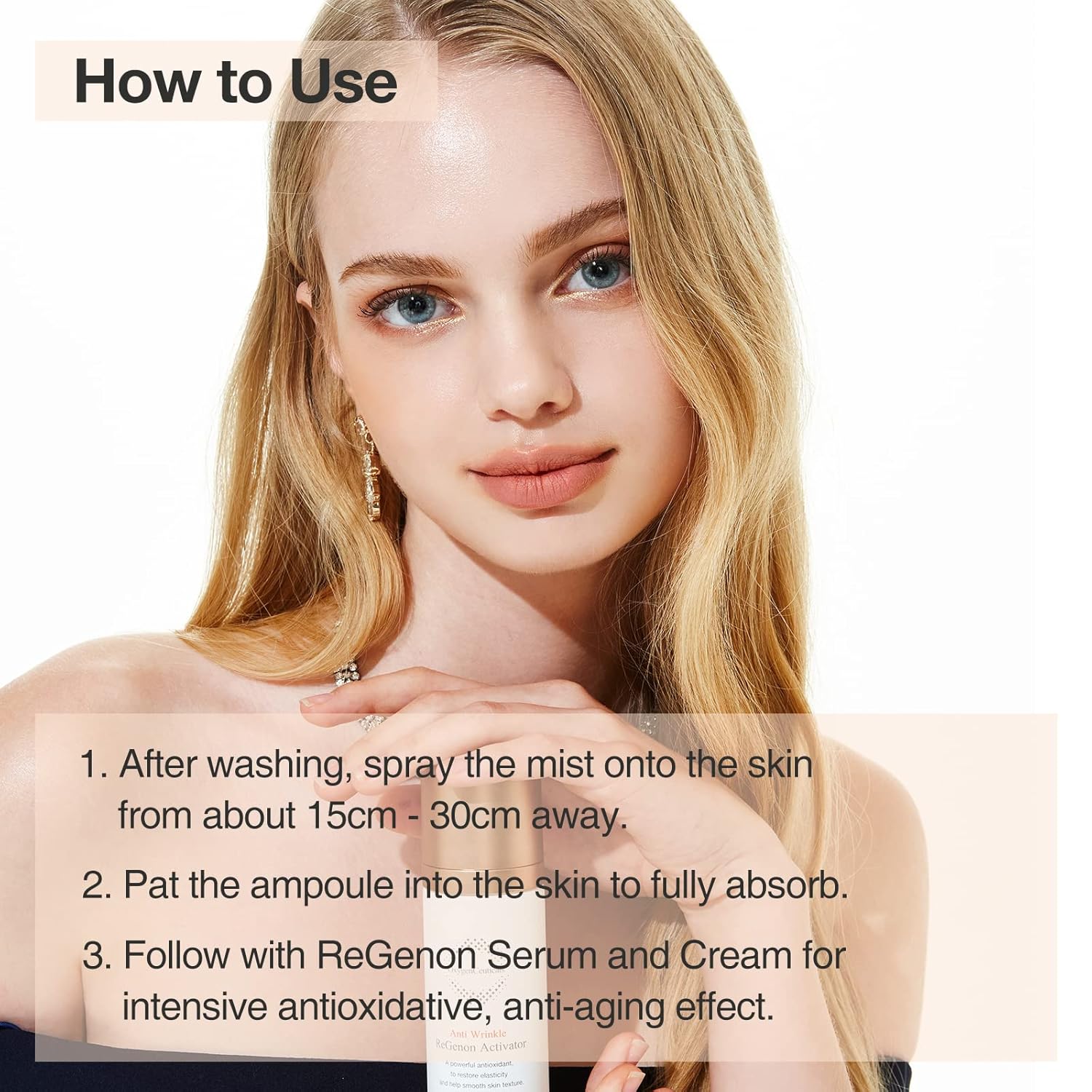 ReGenon Activator – Antioxidant Ampoule Mist with Camellia Flower Water, Oat Seed Extract, Lecithin & Oxygen, Hydrating & Brightening Toner Mist. 3.38 fl.oz (100ml)-BrightBean Baby