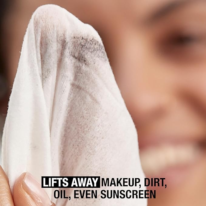 Neutrogena Fragrance-Free Makeup Remover Wipes, Daily Facial Cleanser Towelettes, Gently Removes Oil & Makeup, Alcohol-Free Makeup Wipes, 25 ct-BrightBean Baby