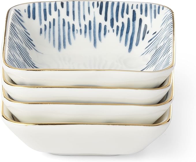 Lenox Blue Bay 4-Piece Stacking Dip Bowl Set, 0.95 LB
