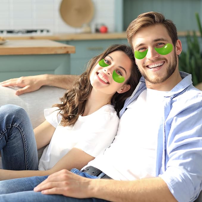 Under Eye Patches for Dark Circles: 30 Pairs Green Tea Eye Gels Pads - Reduce Eye Bags, Wrinkles & Puffy - Skin Treatment Mask Retinol Collagen - Anti Aging & Face Moisturizer For Women (Green Tea)-BrightBean Baby