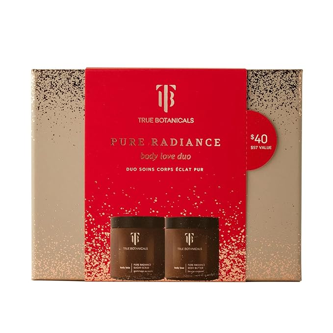True Botanicals - Body Love Pure Radiance Duo | Non-Toxic, Cruelty-Free | Sugar Scrub & Body Butter, Exfoliate + Moisturize for Dewy Glow | MADE Safe-BrightBean Baby