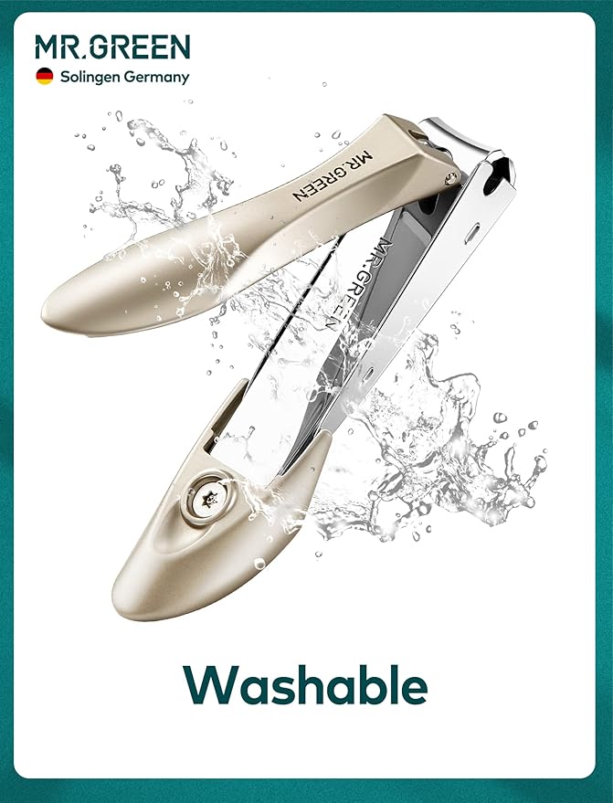 MR.GREEN Nail Clipper 3Pcs Set, Stainless Steel Manicure Pedicure Set with Nail Clippers, Glass Nail File & Tweezers, Medical Grade Grooming Kit with Travel Case Gift Box for Man & Woman (Pink)-BrightBean Baby