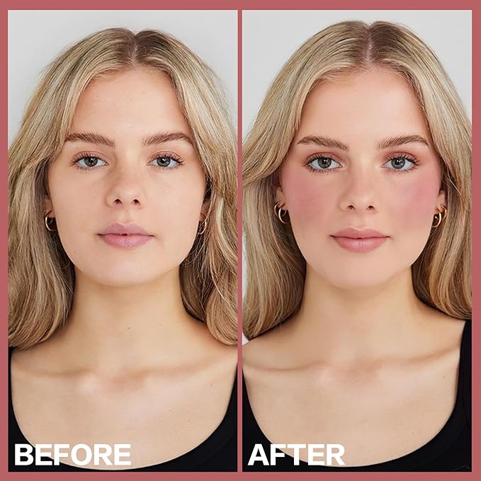 2Pcs Cream Blush Makeup Stick,Monochromatic Multi-Stick Face Blush for Cheek,Lip and Eye,Matte and Dewy Finish for Long Wearing,Easy Application.HOTLINE-BrightBean Baby