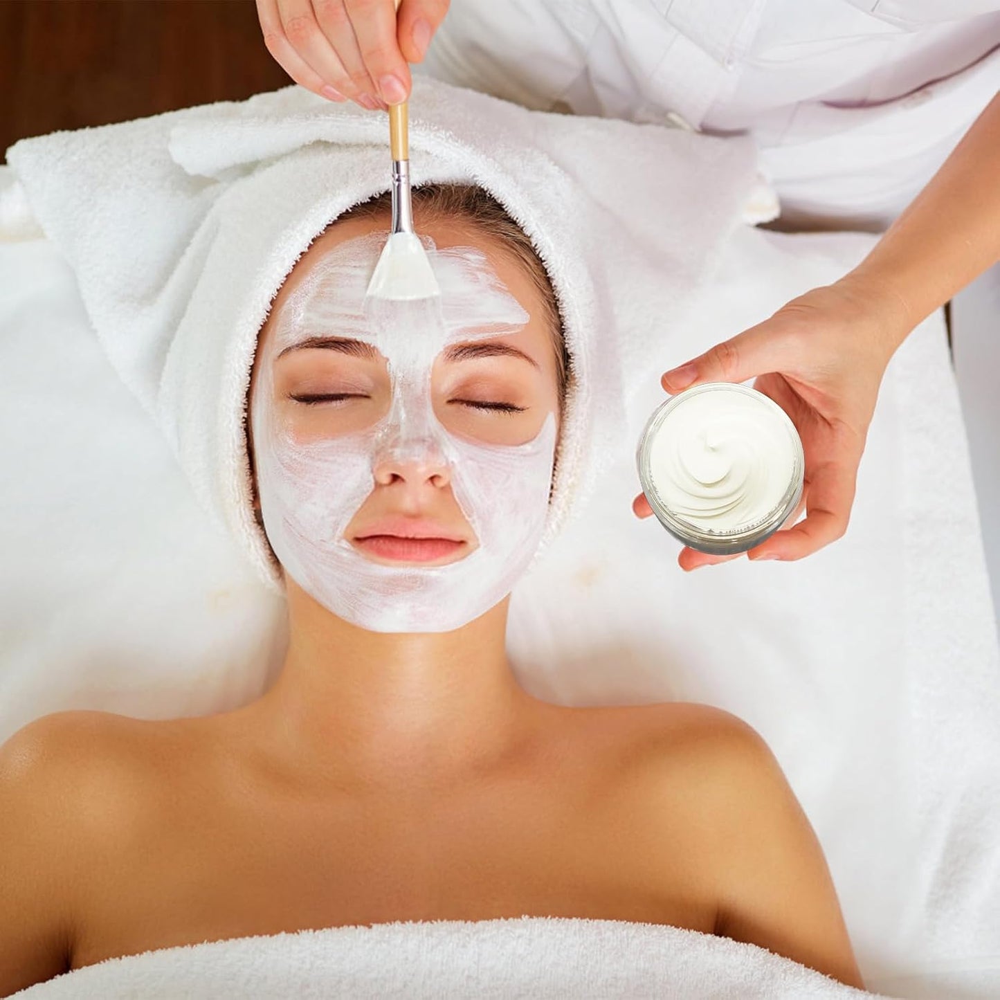 8 oz Clear Plastic Round Jars with Black Lids, 40pcs 8oz 250ml Leak-Proof Wide-Mouth Cosmetic Storage Containers for Slime, Kitchen Use, Beauty Products, Cream, Scrubs, Bath Salt and More-BrightBean Baby