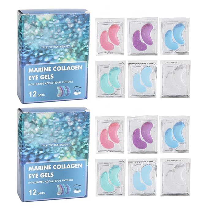 8 Pack Reusable Ice Gel Eye Pad for Puffy Eyes, Hot Cold Eye Mask, Deep Hydration and Anti Aging Effects-BrightBean Baby