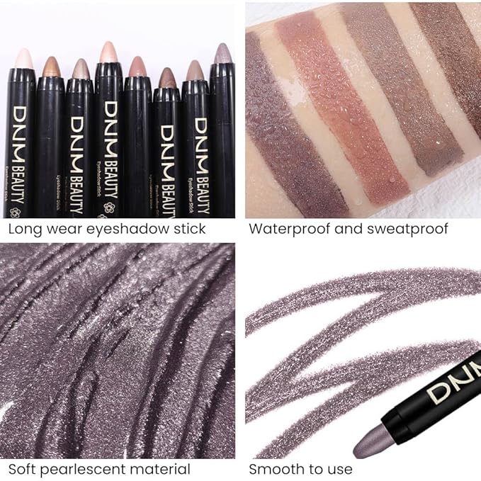 Kaely 2Pcs Cream Eyeshadow Sticks Set for Eyes Waterproof,Cocoa Shimmer & Smoky Amethyst Shimmer Matte Eye shadow Stick Pencil Pen Bulk sombras en crema para ojos 21+24-BrightBean Baby