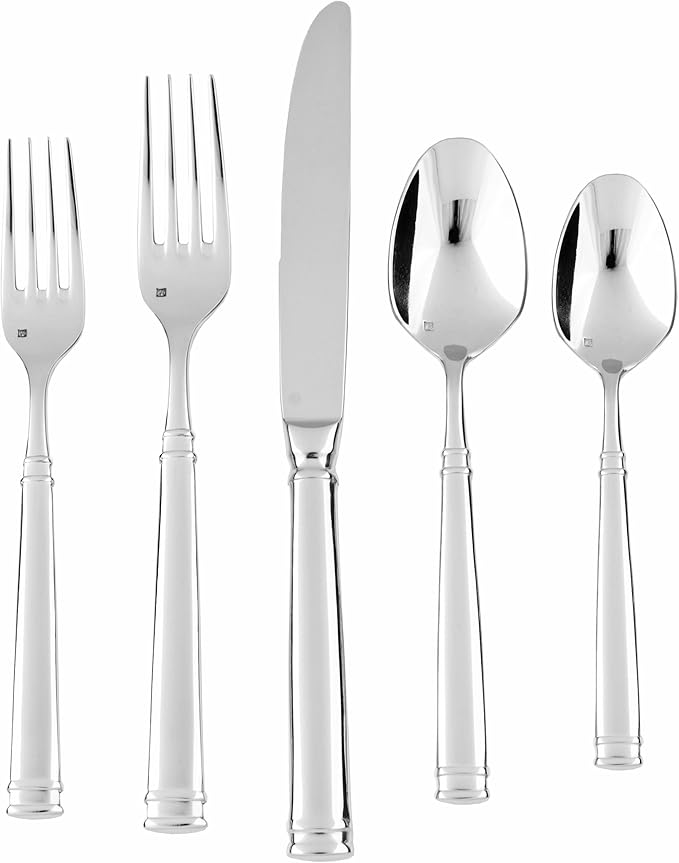 Fortessa Bistro 18/10 Stainless Steel Flatware Serving Spoon, 8.9-Inch,Silver