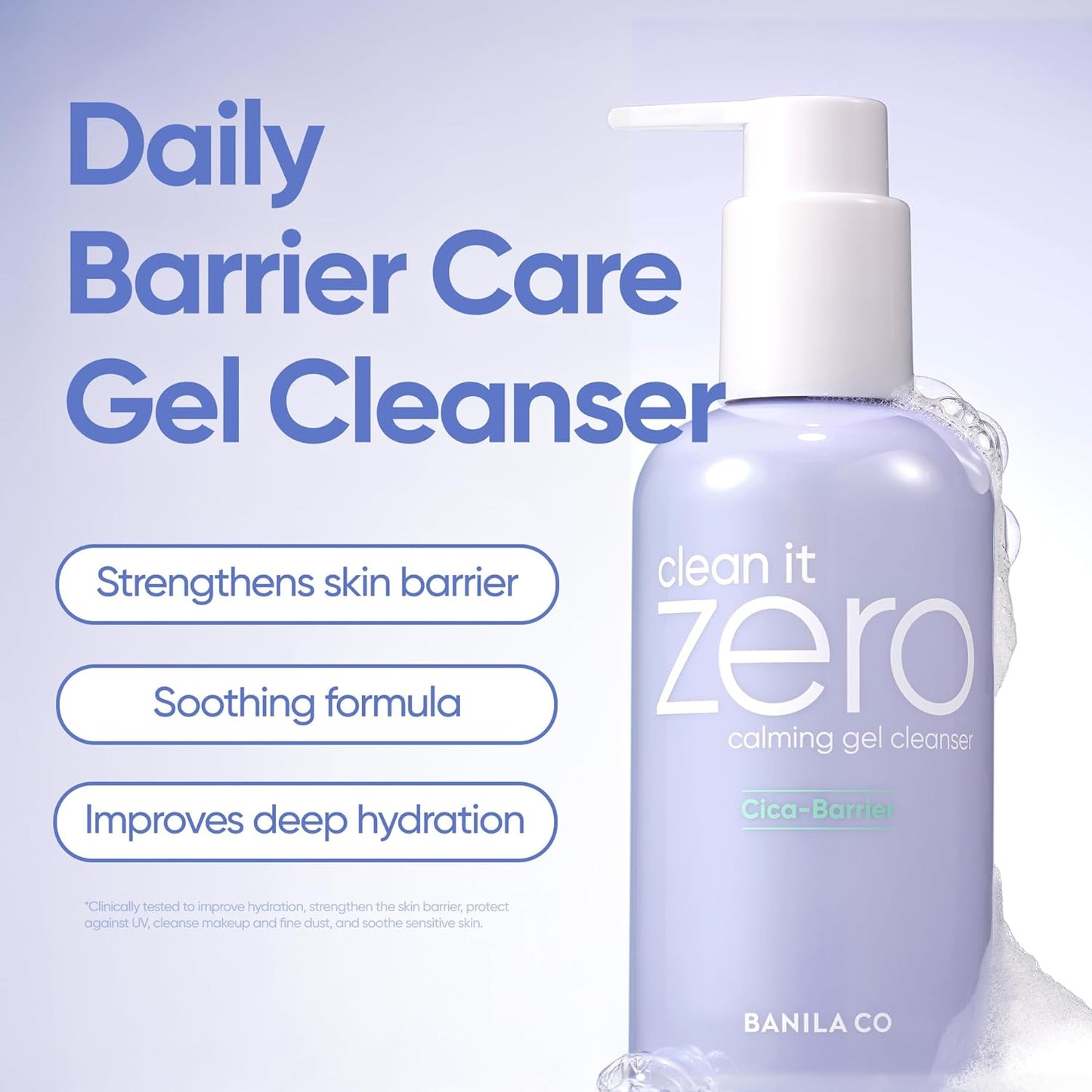 BANILA CO Clean It Zero Calming Gel Cleanser | Cica & Amino Acid Complex for Gentle Hydration | Vegan & Hypoallergenic | Korean Facial Cleanser for Sensitive Skin (200ml / 6.76 fl oz)-BrightBean Baby