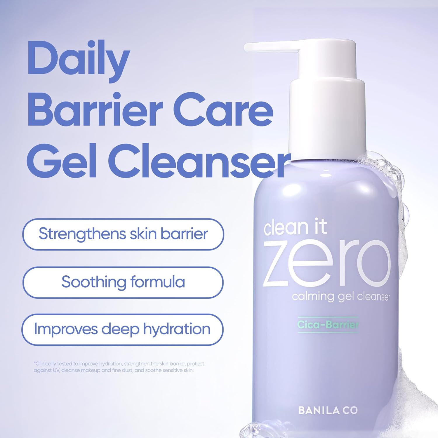 BANILA CO Clean It Zero Calming Gel Cleanser | Cica & Amino Acid Complex for Gentle Hydration | Vegan & Hypoallergenic | Korean Facial Cleanser for Sensitive Skin (200ml / 6.76 fl oz)-BrightBean Baby