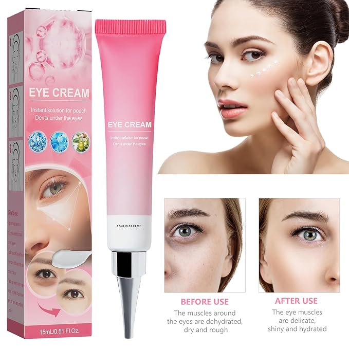 Instant Under Eye Cream, Ream For Eye Bags, Moisturizing Eye Cream, Anti-Wrinkle Eye, Brightening Eyes Tightener Cream, Helps To Instantly Reduce The Puffy Eye Look（2pcs）-BrightBean Baby