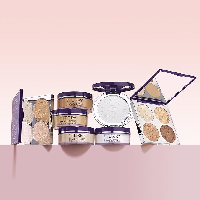 By Terry Hyaluronic Tinted Hydra-Powder, Non-Drying Loose Face Setting Powder, Blur Imperfections & Mattify, Medium Fair, 0.35 oz-BrightBean Baby