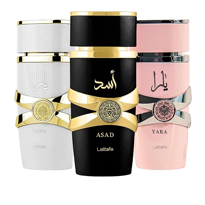 Lattafa for Unisex 3 Piece Eau de Parfum Gift Set (Yara for Women + Yara Moi for Women + Asad for Men) 3.4 Ounce/100 ml each-BrightBean Baby