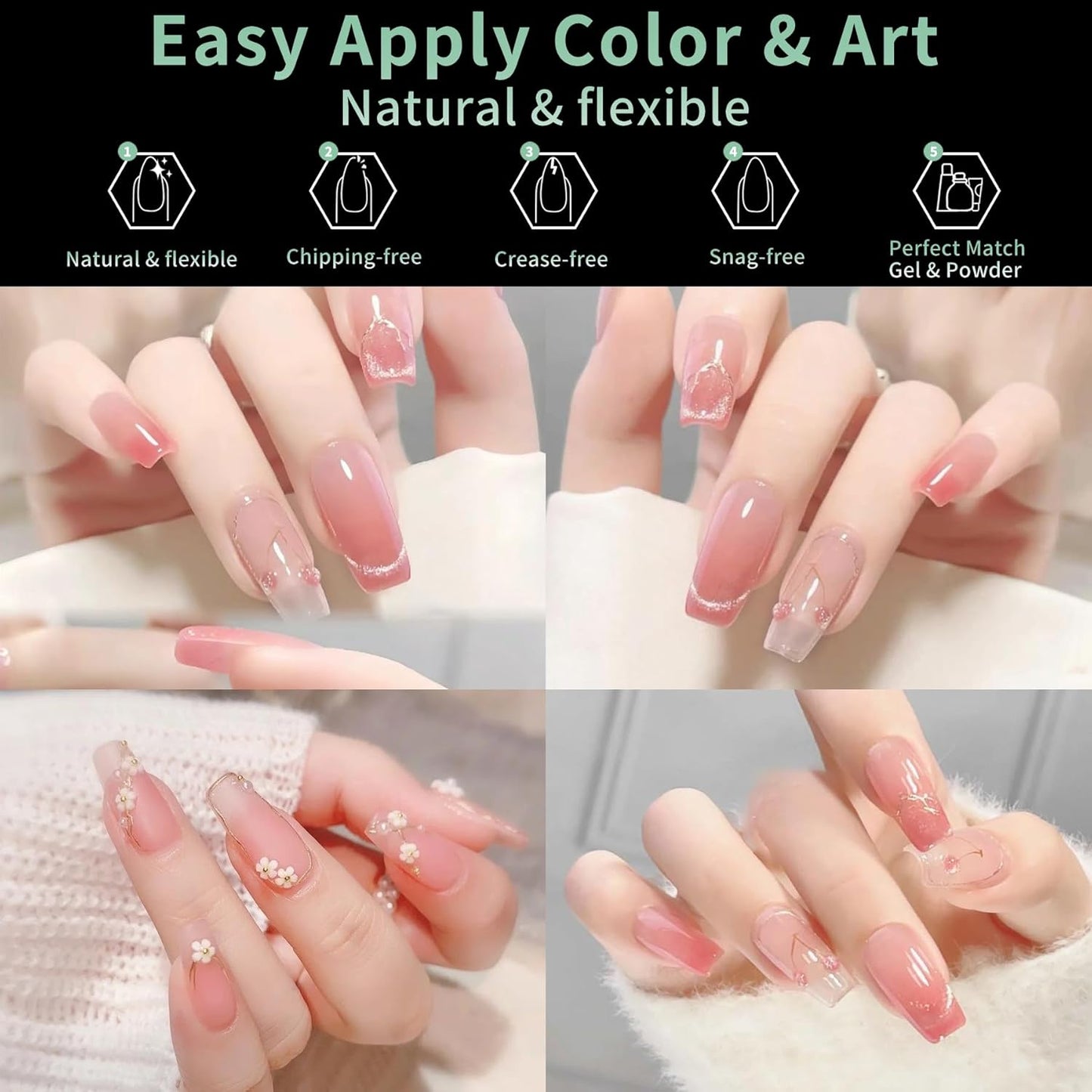 Medium Coffin Nail Tips, 216pcs Acrylic Ballerina Soft Fake Nails Gel Nail Tips, Full Cover Pre-Shaped Matte Clear Press on Nails for Extension, Diy at Home Manicure 12 Sizes-BrightBean Baby