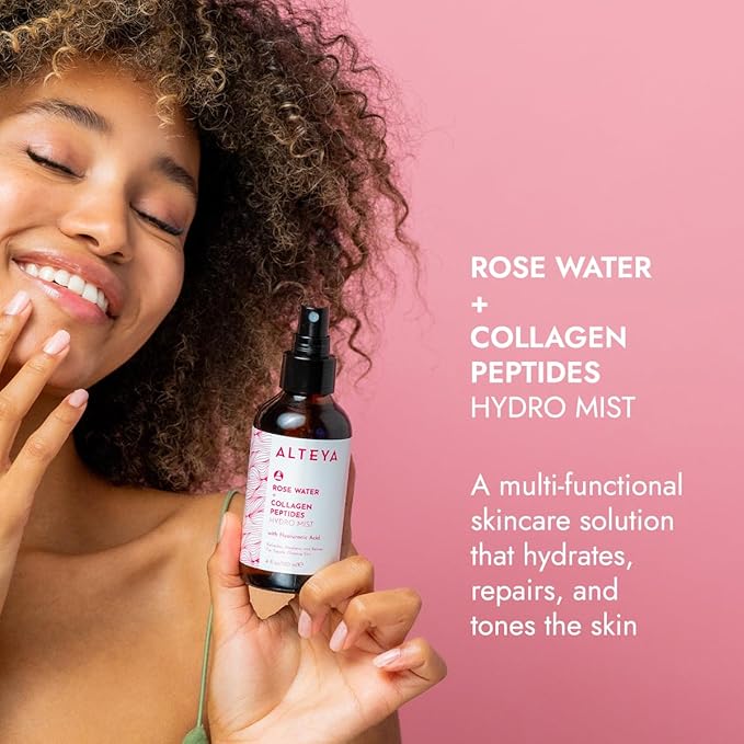 Alteya Organics Rose Water Face Toner – With Collagen Peptides & Hyaluronic Acid – Hydrating Facial Mist for Anti-Aging, Firming & Radiant Skin – 4 Fl Oz / 120mL-BrightBean Baby
