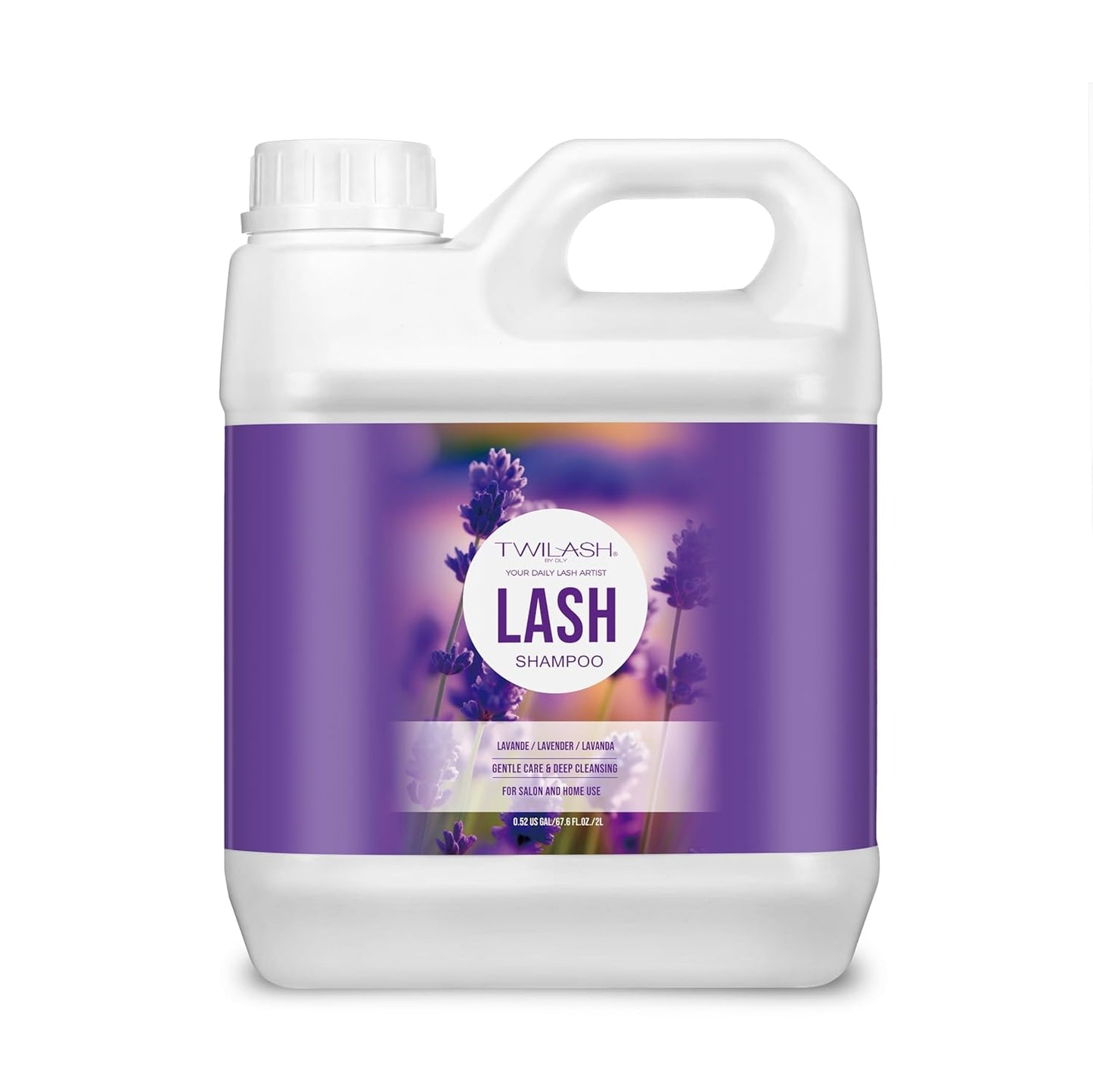 Lash Shampoo Bulk, Eyelash Cleanser for Extensions 2 Liters, Safe Makeup Remover, Non-irritating or Burning Eyelid Foaming Cleanser for Professional Salon and Home Use (Lavender-2L)-BrightBean Baby