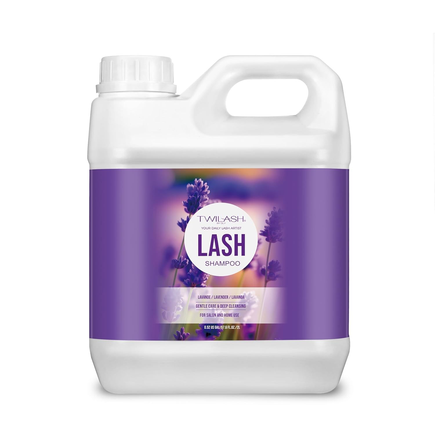 Lash Shampoo Bulk, Eyelash Cleanser for Extensions 2 Liters, Safe Makeup Remover, Non-irritating or Burning Eyelid Foaming Cleanser for Professional Salon and Home Use (Lavender-2L)-BrightBean Baby
