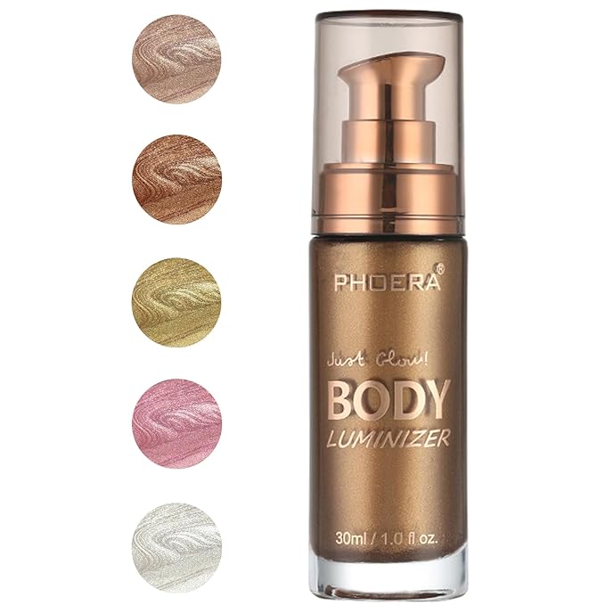 PHOERA Body Luminizer Highlighter, Waterproof Moisturizing and Glow For Face & Body, Face Body Glow Illuminator (103 Glistening Bronze)-BrightBean Baby