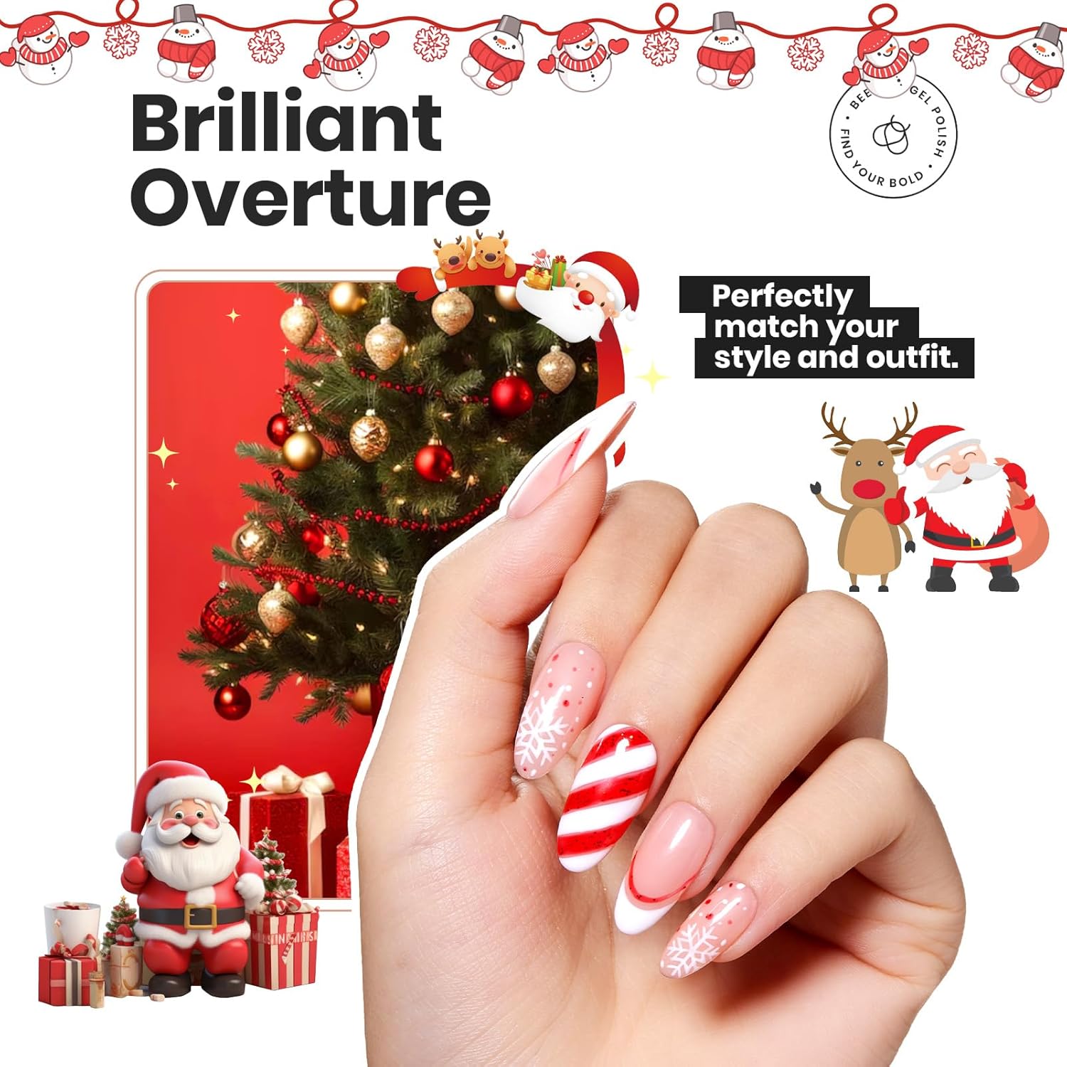 Beetles Red Nail Polish: 6Pcs Glitter Burgundy Red Sparkle Nail Polish Set, Quick Dry & Long Lasting Brilliant Overture White Silver Diy 4th of July Nail Art Design Gifts for Women-BrightBean Baby