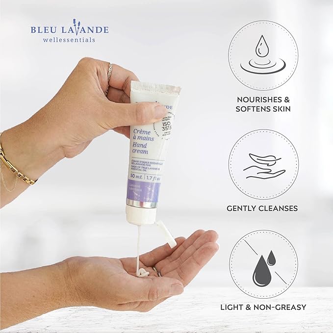 Bleu Lavande - Morning Well-being Routine Aromatherapy Set – Lavender Shower Gel, Body Milk and Hand Cream - Enriched with Premium & Pure Lavender Essential Oil - Soothing Natural Lavender Products-BrightBean Baby