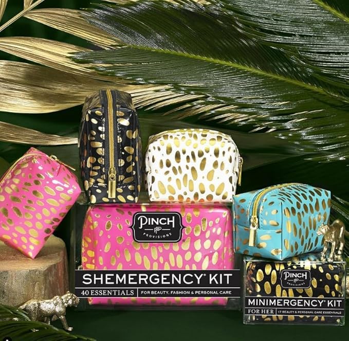 Pinch Provisions Shemergency Kit for Her, 40 Emergency Essential Items, Compact, Multi-Functional Pouch, Gift for Women, Birthday, Bachelorette Parties, and More!-BrightBean Baby