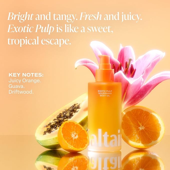 Saltair Body Oil. Luxurious Exotic Pulp After Shower and Bath Oil Moisturizer for Women. Botanical, Non-Greasy, and Well-Absorbing Lotion for Hydrating Dry Skin. 4oz Pump Bottle-BrightBean Baby