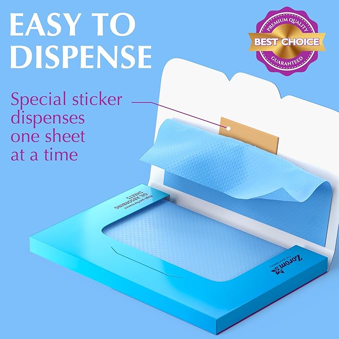 Premium Oil Absorbing Sheets for Face - 6 pack (300 sheets) - Makeup Friendly Oil Blotting Sheets for Face - Blotting Papers for Face with Oily Skin-BrightBean Baby