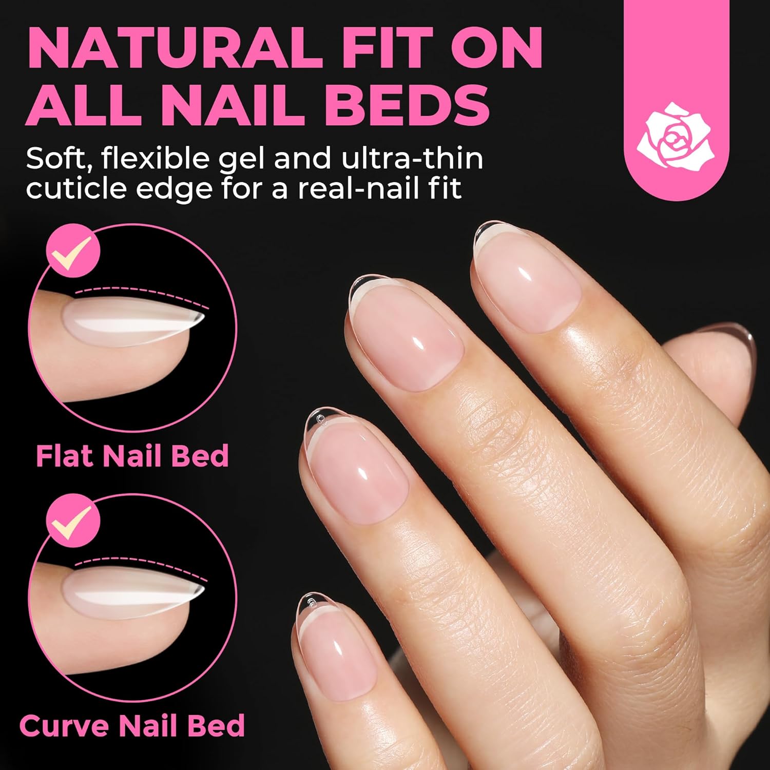 UNA GELLA Extra Short Almond Nail Tips Full Cover 504PCS Gel Nail Tips Short Almond Shaped Nails Tips Soft Gelly Gel Clear Fake Nails Tip for Acrylic Nail Tip Soak Off Home DIY Salon Nails 12 Sizes-BrightBean Baby