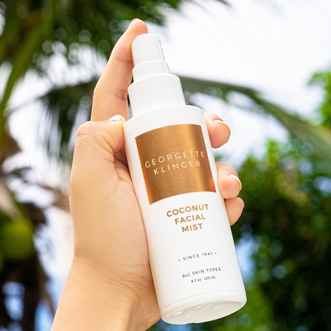 Georgette Klinger Coconut Facial Mist - Hydrating, Long-Lasting Makeup Setting Spray with Moisturizing Antioxidants for Dewy Matte Face, Protects and Plumps Dehydrated Skin - 4.2 oz-BrightBean Baby