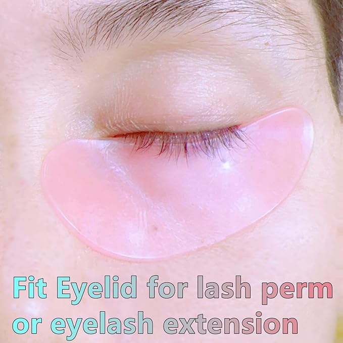 Under Eye Patches For Lash Lift Eyelash Extension Durable Gel Eye Pads Separate Upper & Lower Lashes Sticky Gel Eye Patch - Moon Shape Fit Eyelids Eyelash Mask Cover 4 Colors-BrightBean Baby