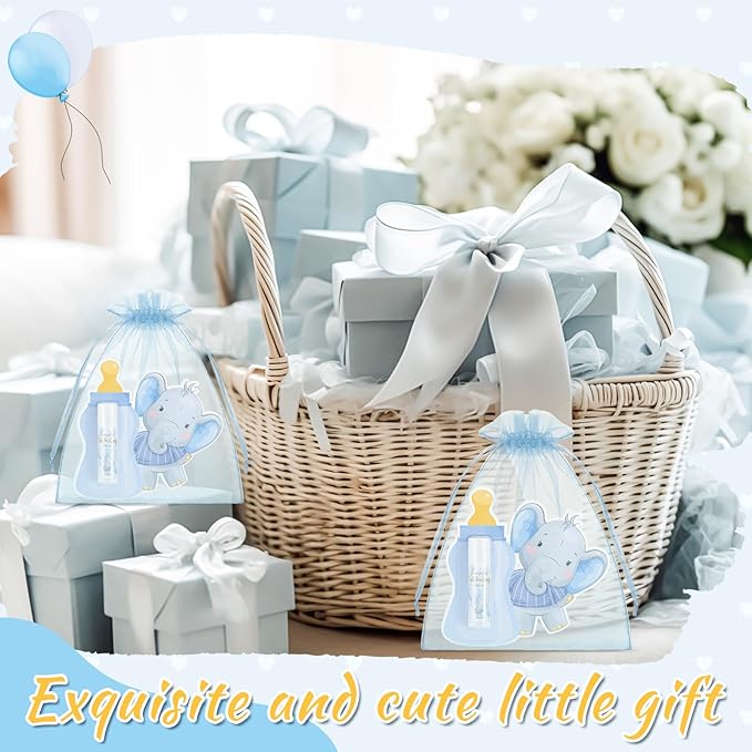 24 Set Baby Shower Lip Balm Bulk Baby Shower Party Favors Baby Shower Gifts for Guests Elephant Themed Decorations Natural Flavored Lip Moisturizer Lip Care Products for Girls Women Kids-BrightBean Baby