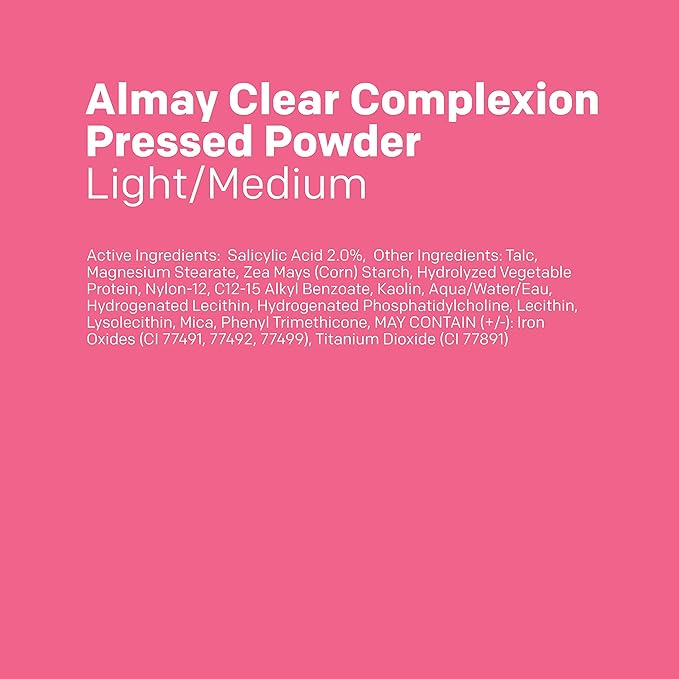 Almay Clear Complexion Pressed Powder, Hypoallergenic, Cruelty Free, Oil Free, -Fragrance Free, Dermatologist Tested-BrightBean Baby