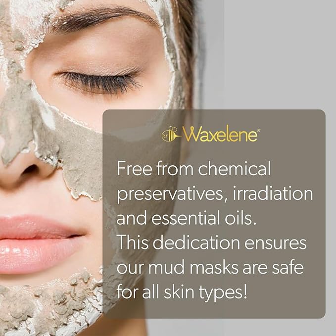 Waxelene Clarifying Mud Mask Dry Blend - Wrinkle Fighting Ritual Cleans Pores Hydrates Nourishes Skin Vitamin C Papaw Bentonite French Green Clay-BrightBean Baby