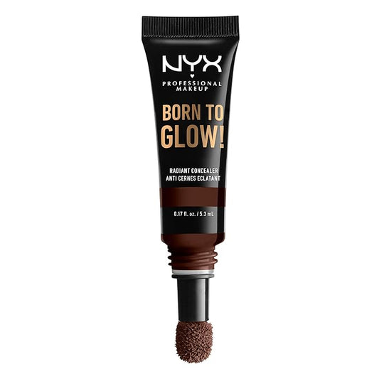 NYX PROFESSIONAL MAKEUP Born To Glow Radiant Concealer, Medium Coverage - Deep Espresso-BrightBean Baby