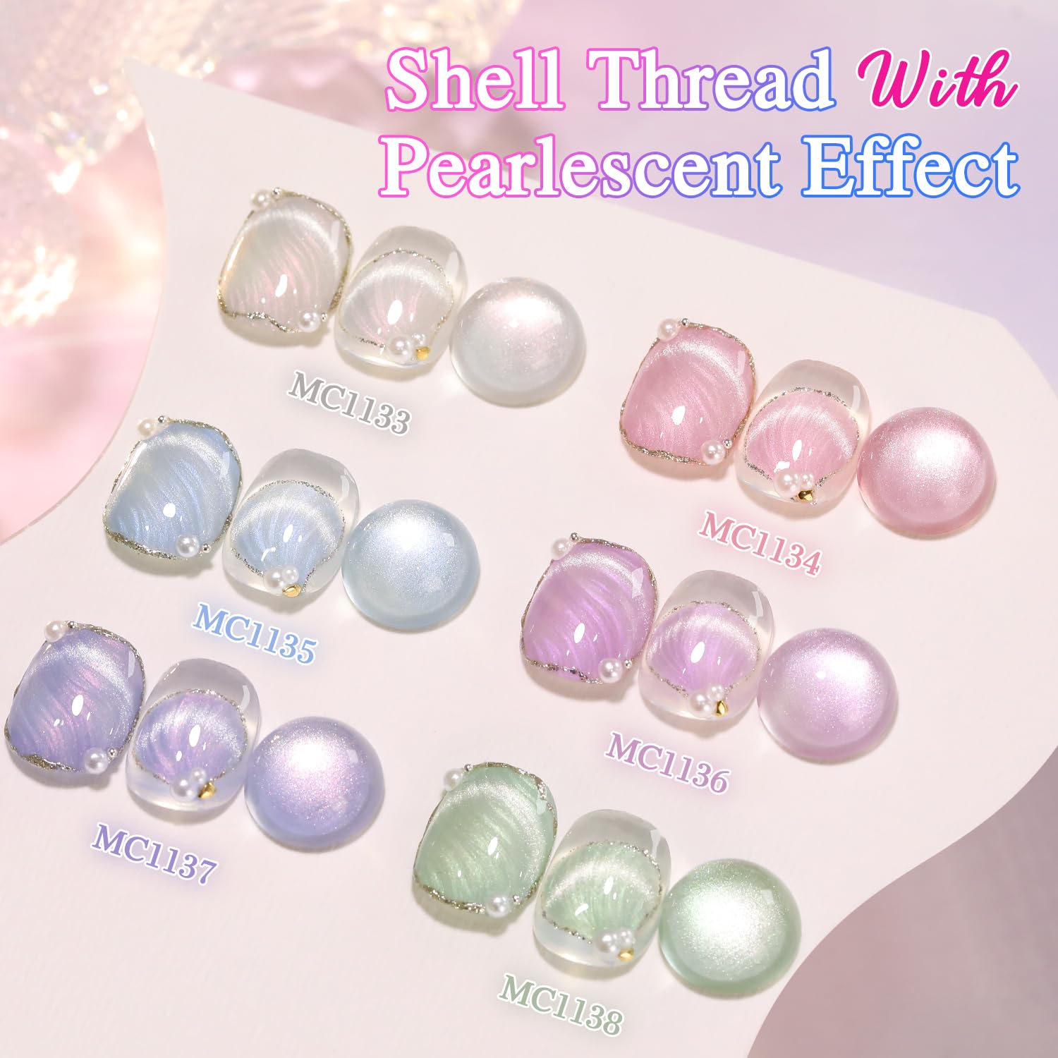 Double Rhythm 15ML Ice Glass Cat Eye Gel Polish with Magnet Holographic Glitter Shimmer Translucent Sheer Color Salon Soak Off Magnetic Nail at Home (Mermaid Blue-MC1135)-BrightBean Baby