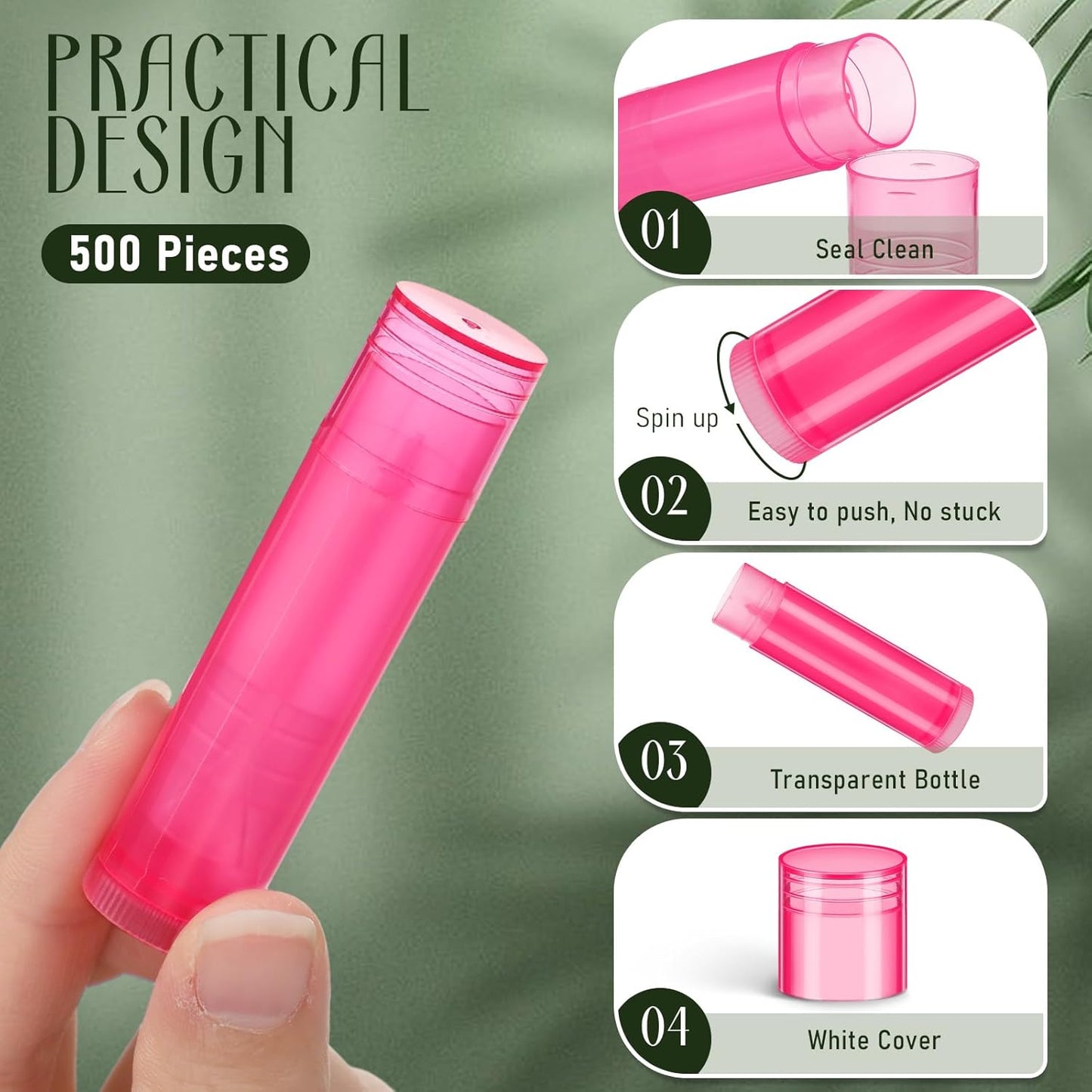 Nuanchu 200 Pcs Lip Balm Tubes Empty Lip Gloss Tubes Bulk Women 0.186 Oz/ 5.5 ml Lip Gloss Container Kit Clear PVC Lip Containers with Caps for DIY(Multicolor)-BrightBean Baby