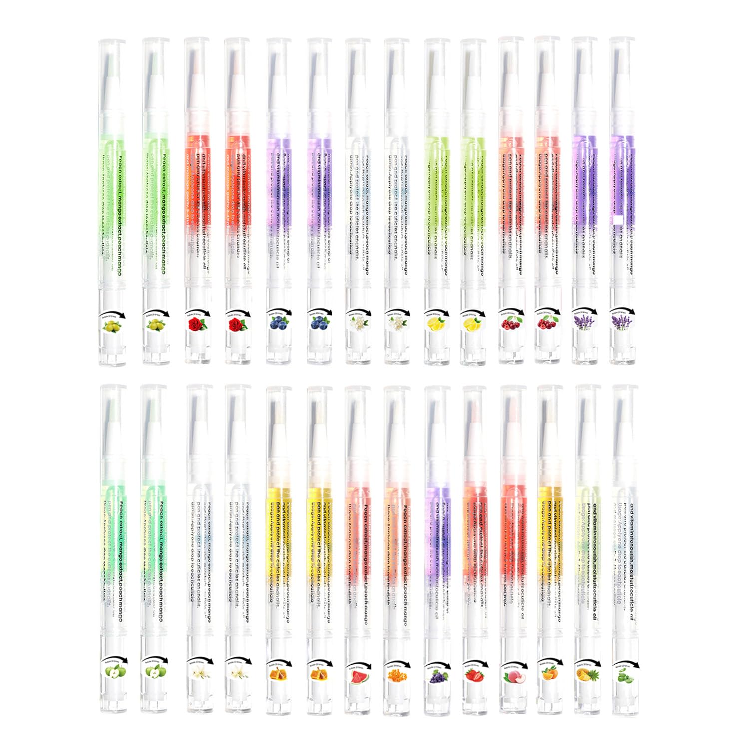 28PCS Cuticle Oil Pen Sweet Almond Nail Growth Serum and Repair Treatment Hydrating Oil for Dry Cuticles and Skin Cuticle Buddy Revitalize Nails with Radiant Cosmetics' Nail Growth Oil-BrightBean Baby